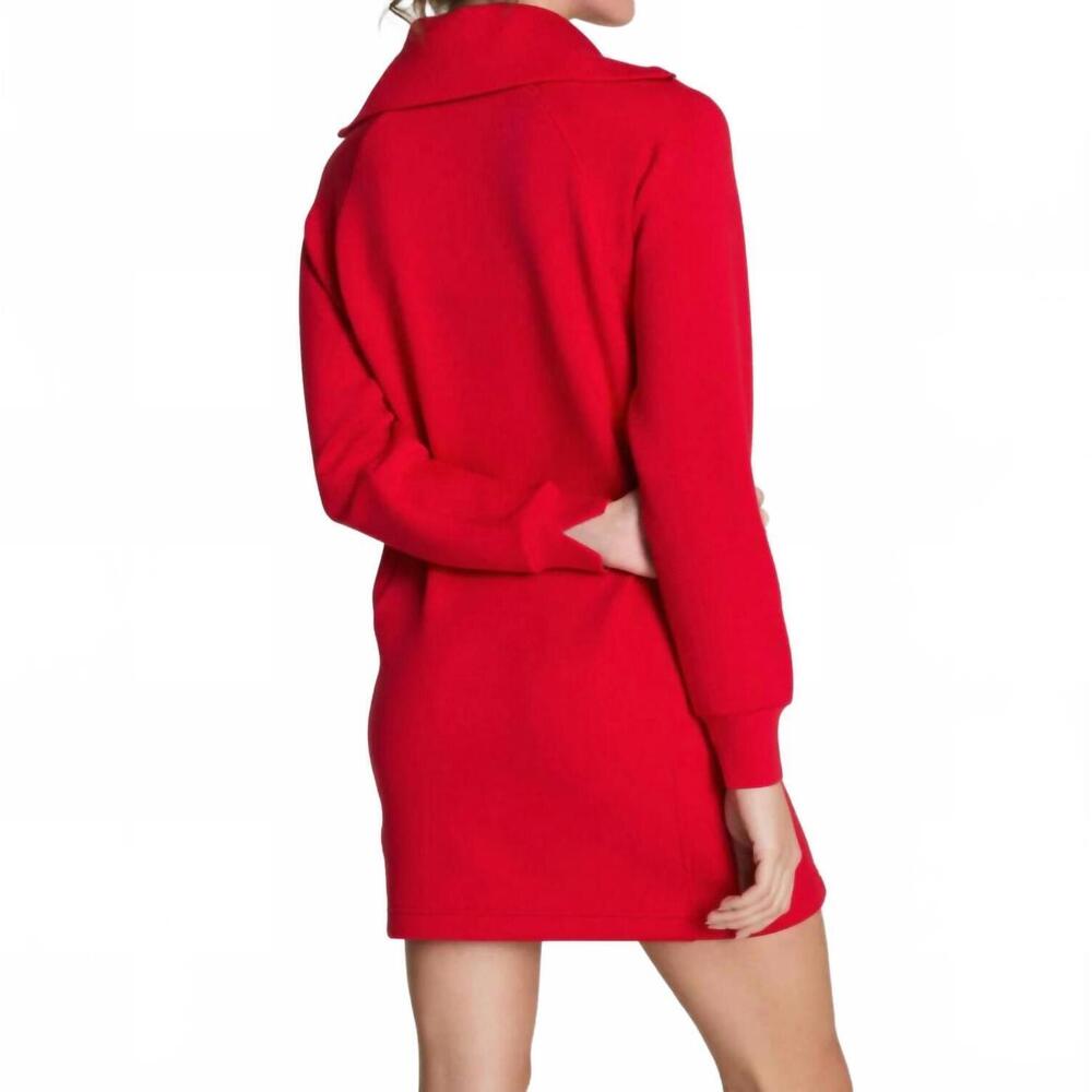 NEW SPANX airessentials half zip dress in red - Picture 2 of 5